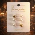 Premium Hijab Pin & Brooch Set - Adjustable Waist Pin for Shari/Dress/Trouser - 2 Pcs Set Stone & Pearl Safety Pins for Women. 