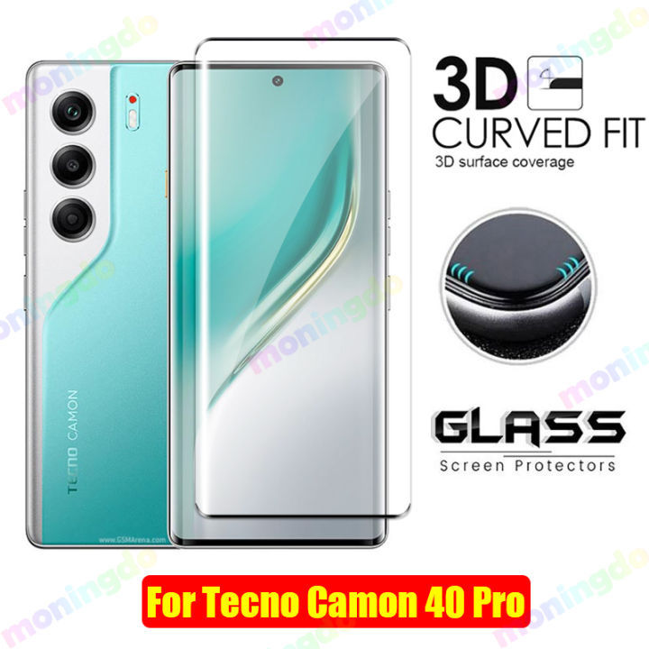 Tecno Camon 40 PRO UV Glue Curved Tempered Glass Screen Protector For ...