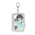 Anime Keychain Genshin Impact Diluc Zhongli Hutao Raiden Shogun Key Chain Accessories Cute Bag Pendant for Fans Gifts. 