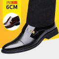 Plus size british men's business ins formal leather shoes invisible inner increase height 6CM men's shoes fashion lazy single shoes to get married.