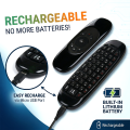 Air Mouse Remote For Android TV Smart Television Projector Android TV Box PC Laptop C120 Air Mouse Wireless Rechargeable Mouse And Keyboard Combo. 