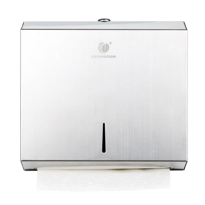 CHUANGDIAN%20Wall-mounted%20Tissue%20Dispenser%20C-fold%20Paper%20Hand%20Towel%20Case%20Bathroom%20Stainless%20Steel%20Tissue%20Box%20Interfold%20Towel%20Dispenser%20Holder%20for%20Multifold%20Paper%20Towels%20-%20Image%202