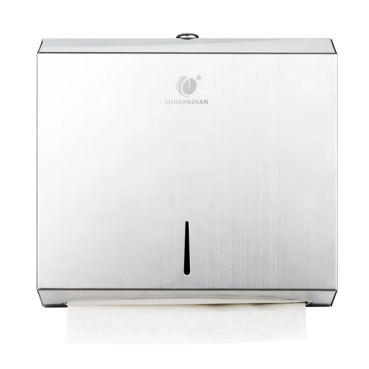 CHUANGDIAN%20Wall-mounted%20Tissue%20Dispenser%20C-fold%20Paper%20Hand%20Towel%20Case%20Bathroom%20Stainless%20Steel%20Tissue%20Box%20Interfold%20Towel%20Dispenser%20Holder%20for%20Multifold%20Paper%20Towels%20-%20Image%202