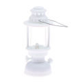 6cm Mini Led Retro Glowing Pony Lantern Simulation Cande Light Night Light Dollhouse Miniature Kerosene Lamp Home Decor Toy.