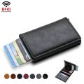 SAKURA DIENQI Carbon Fiber Card Holder Wallets Men Brand Rfid Black Magic Trifold Leather Slim Mini Wallet Small Money Bag Male Purses. 