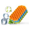 37 Cavities Honeycomb Shaped Stackable Durable Dishwasher Safe Silicone Ice Cube Tray Mold Maker With Lid. 