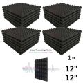 6 Pcs Acoustic Panels Foam Board Studio Sound-Absorbing Firewall Wedge Tiles Helps Reduce Echo and Unnecessary Noise. 