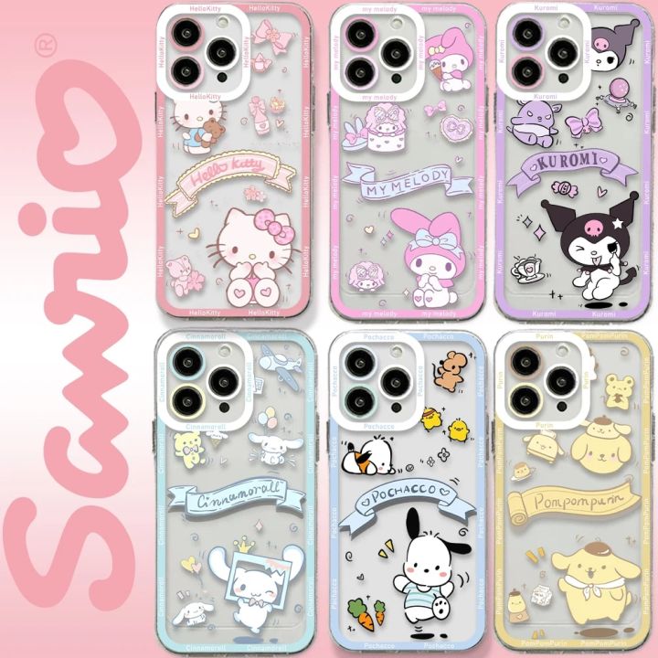 Sanrio%20Cinnamoroll%20Hellos%20Kitties%20Kuromi%20Phone%20Case%20For%20iPhone%2015%2014%2013%2012%20Mini%2011%20Pro%20Max%20X%20XR%20XS%20Silicone%20Transparent%20Cover%20-%20Image%202