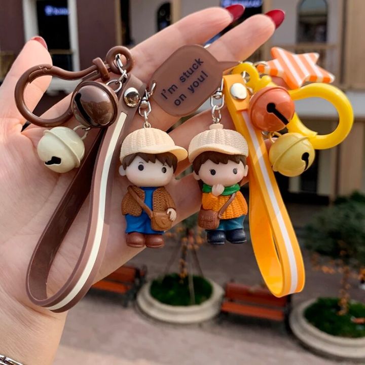 Kawaii%20Creative%20Couple%20Lovers%20Keychain%20A%20Pair%20Of%20Cute%20Men%20And%20Women%20Car%20Key%20Ring%20Female%20Backpack%20BAG%20Pendant%20Bell%20Lanyard%20-%20Image%203