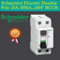 Schneider Double Pole Rccb Residual Current Circuit Breaker 25A 30MA, 240V Original.