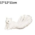 New product simulation nine-tailed fox plush toy model decoration children's gift pet fox animal doll. 