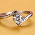 Platinum Plated Zircon Allow Lady Ring.