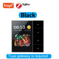 Tuya Zigbee 3.5 Inch Smart Wall Switch Touch Screen 4 Groups Switch 8-way Scene Radar Sensor Dimming Switch Curtain Smart Home.