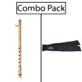 Combo of D - Whistle Flute Scale and Flute Bag. 