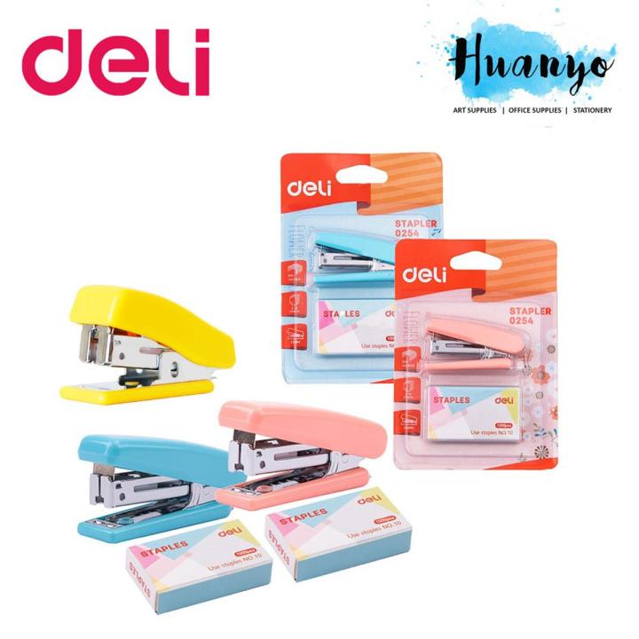 Deli Pocket Size Mini Stapler & Staples Set 0353