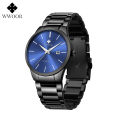 WWOOR Top Brand Watch Men Quartz Business Sports Luxury Gold Black Waterproof Calendar Wristwatches Relojes Hombre 8875.