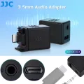 JJC 3.5mm Audio Adapter supports 3.5mm microphone audio input With Type-C Charging Port for DJI OSMO Action4 Camera. 