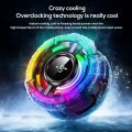 For Memo CX15 IceStorm Game Cooling Fan L1-5V Mode/AI Mode Phone Radiator Cooler with Central Temp Display 3 Mode RGB(Rainbow, Breathing,Gradient) Cool Light.
