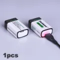 USB 9 Volt 650mAh USB 9v Rechargeable Lithium Battery for Multimeter Smoke detectors and other uses. 