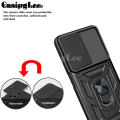 For Galaxy A34 Armor Ring Case Cover Magnetic Car Holder Shockproof Camera Protection for Samsung A34 Back Cover.