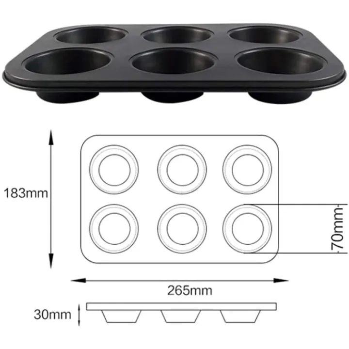 6%20Cups%20Carbon%20steel%20Mini%20Muffin%20Bun%20Pan%20non-stick%20Cupcake%20Baking%20Bakeware%20Mould%20Tray%20Cake%20mold%20-%20Image%207