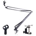 NB-37 Microphone Stand Desk Adjustable Suspension Boom Scissor Arm Stand For Microphones With Mic Windscreen.