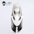 Mudrock cosplay Wig Arknights Cosplay「HSIU 」Fiber synthetic wig Milky white gray gradient black brown Long hair game Arknights.