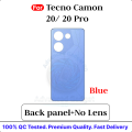 For Tecno Camon 20/ 20 Pro CK6 CK6n CK7 CK7n Side Frame + Back Panel Housing + Camera Glass Back shell Replacement Spare Parts. 