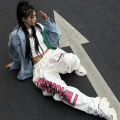 New Y2K Streetwear White Track Pants Women Harajuku Hippie Wide Leg Sweatpants Oversize Quick Dry Printed Joggers Trousers.