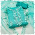 Most Demanding Fashionable Unstiched Tissue Fabric Embroidery Work Salwar kameez 4 Piece. 