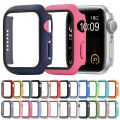 Shockproof PC+Tempered Glass Protective Case with Packed Carton For Apple Watch Series 6 & SE & 5 & 4 44mm(Lavender).