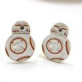 【TianYu Mall】Top Grade Shirt Cuff Links Movie Star Wars Cuff Button Force Awakens BB8 BB-8 Droid Action Figure Cufflinks.