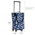 2X Folding Shopping Bag Lady Big Cart Shopping Bag Storage Bag Portable Buy Vegetable Trolley with Wheels Market.