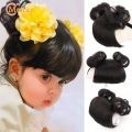 Baby girl hair accessories headband wig. 