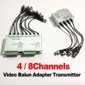4 or 8 Channel CCTV Passive Video Balun RJ-45 UTP Twisted Pair Cable BNC Output. 