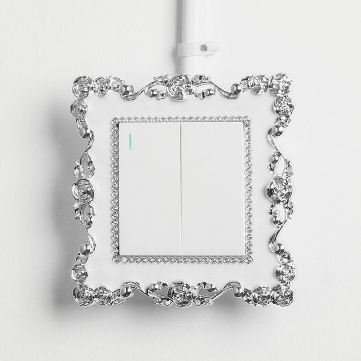 1Pc%20Elegant%20Rose%20Gold%20Silver%20Edge%20Light%20Switch%20Cover%20Resin%20Single%20Double%20Surround%20Socket%20Frame%20Wall%20Sticker%20Office%20Home%20Decor%20-%20Image%204