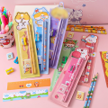 Cartoon Theme Pencil Set Fun Cute Design Kawaii Stationery Set 5pcs Set Packaged Set Cartoon Stationery for Children Students. 