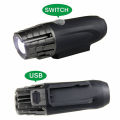 Bike Lights Bicycle Lights Front and Back USB Rechargeable Bike Light Set Super Bright Front and Rear Flashlight LED Headlight Taillight Splash-proof Easy To Install -Black.