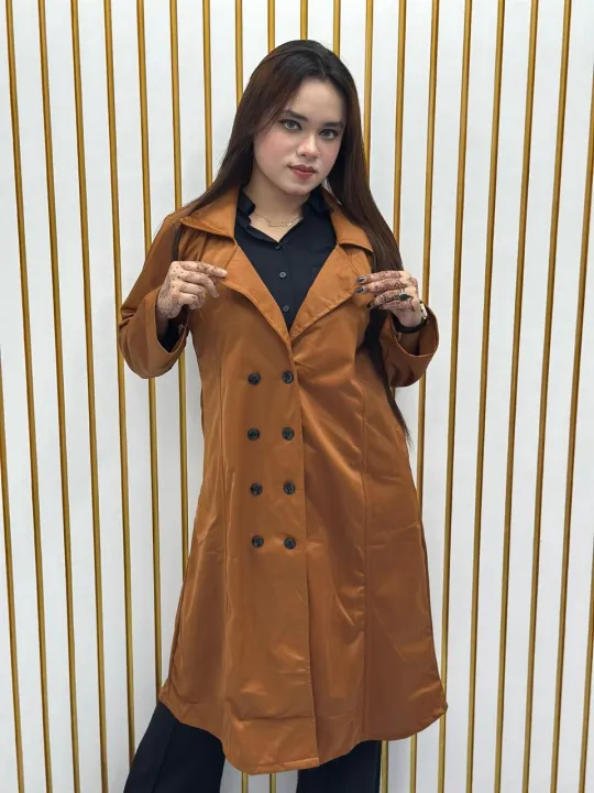 Women%20Jacket%20Stylish%20Fall%20Winter%20Women's%20Overcoat%20Trendy%20Solid%20Color%20Turn-down%20Collar%20Long%20Sleeve%20Cardigan%20with%20Belted%20Button%20Closure%20Mid%20Length%20Loose%20Lady%20Coat%20-%20Image%204