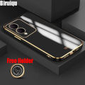 Biruiqu for VIVO Y17s Back Cover Luxury 6D Plating Frame Shiny Bling Phone Pounch Soft Silicone Square Phone Case.