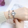 Fashion Small Dial Silver Bracelet Watch for Women Alloy Strap Quartz Ladies Watch.