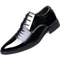 Men Dress Shoes Patent Leather Oxford Shoes Male Formal Shoes Big Size 38-48 Handsome Men Pointed Toe Shoes for Wedding KEEMEEUYZO. 