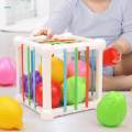 Baby Shape Sorter Storage Cube Bin Training Games Kitchen Fruits Toys Kids.