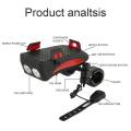 Waterproof Multifunction 4-In-1 Bicycle Lamp Mobile Phone Bracket Riding Headlight Horn Bicycle Mobile Phone Frame Lamp Charging. 