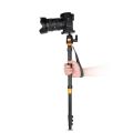 Q555 4-Section Folding Legs Aluminum Alloy Tripod Mount Monopod Holder with Ball Head.