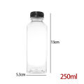 150/250/350/500Ml Refrigerated Square DIY Fruit Juice Bottle Transparent Beverage Drinking Bottle Containers For Outdoor Camping. 