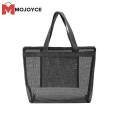 Women Transparent Handbags Large Shopping Beach Totes Mesh Shoulder Bags. 