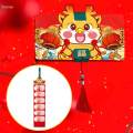 New Year Red Envelope Traditional Hongbao Lucky Money Envelope for Valentines Day Gifts 6 Card Slots. 