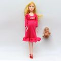 【The road to happiness Store】Toys Dolls 1pcs Educational Real Suit Mom Doll Have a Baby in her Tummy for Barbies Doll Child Toy. 