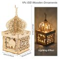 Eid Mubarak Palace Wooden Ornaments Ramadan Decoration 2024 Islamic Muslim Party Decor Ramadan Kareem Decorations EID Al Adha. 